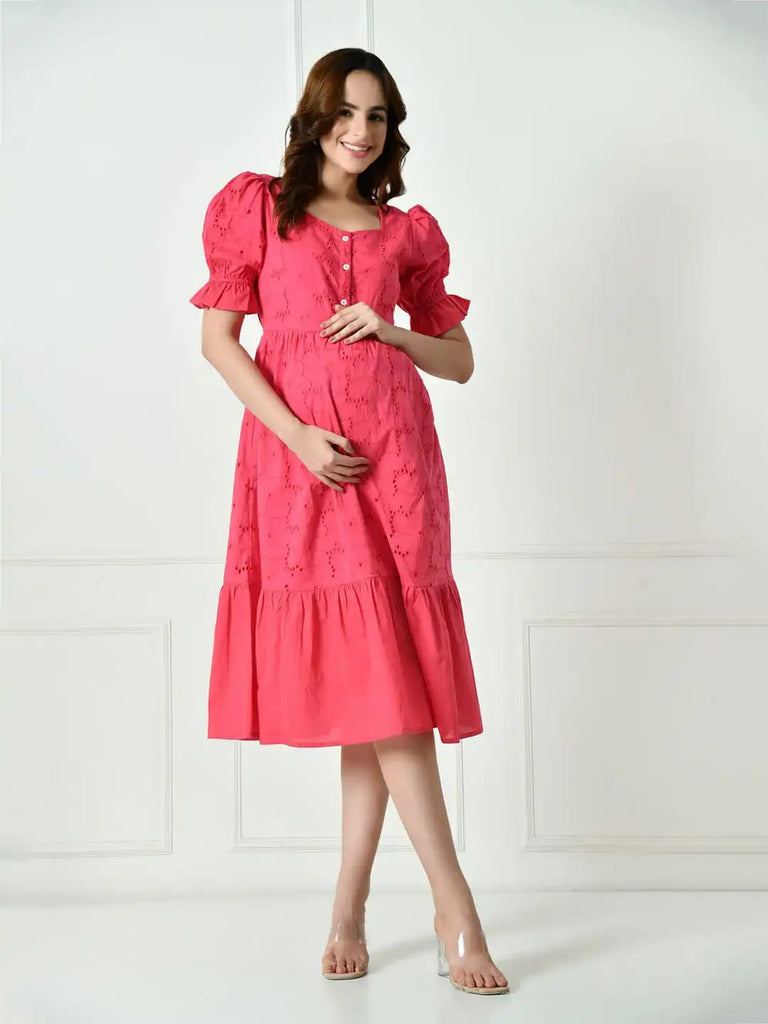 Vestido. Midi Premium Algodon. Talla 34.