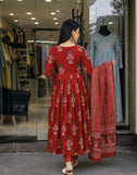 Anarkali. Kurta Set. Talla 36. Algodón .
