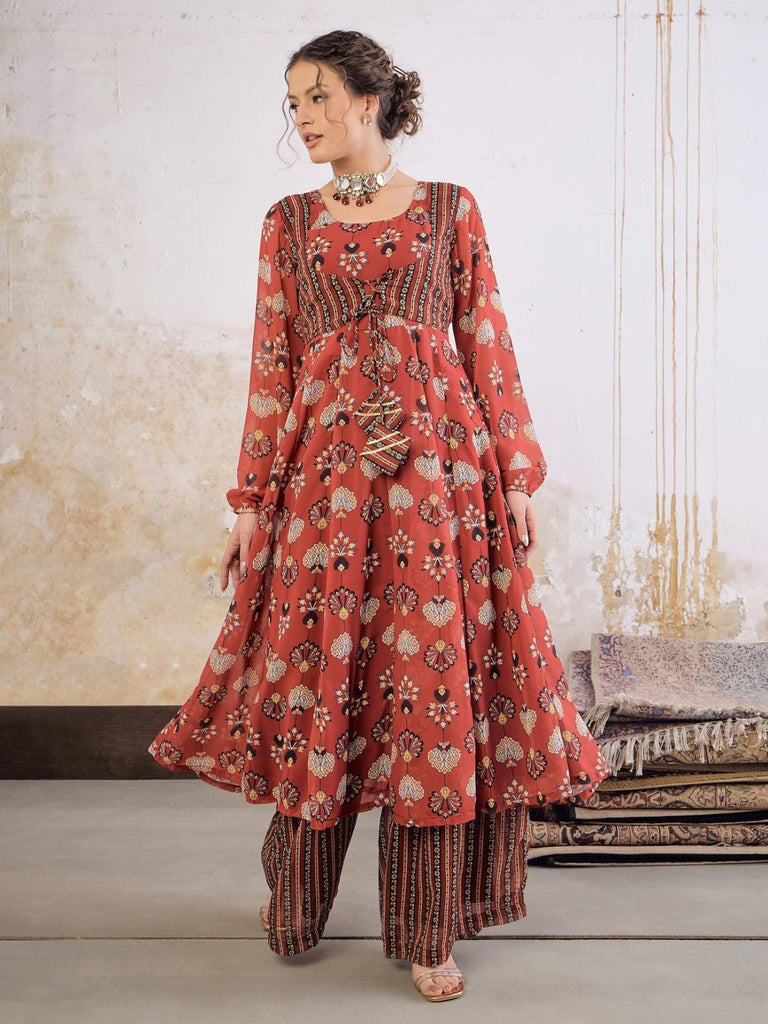 Vestido Anarkali Talla 36. Premium Algodón.