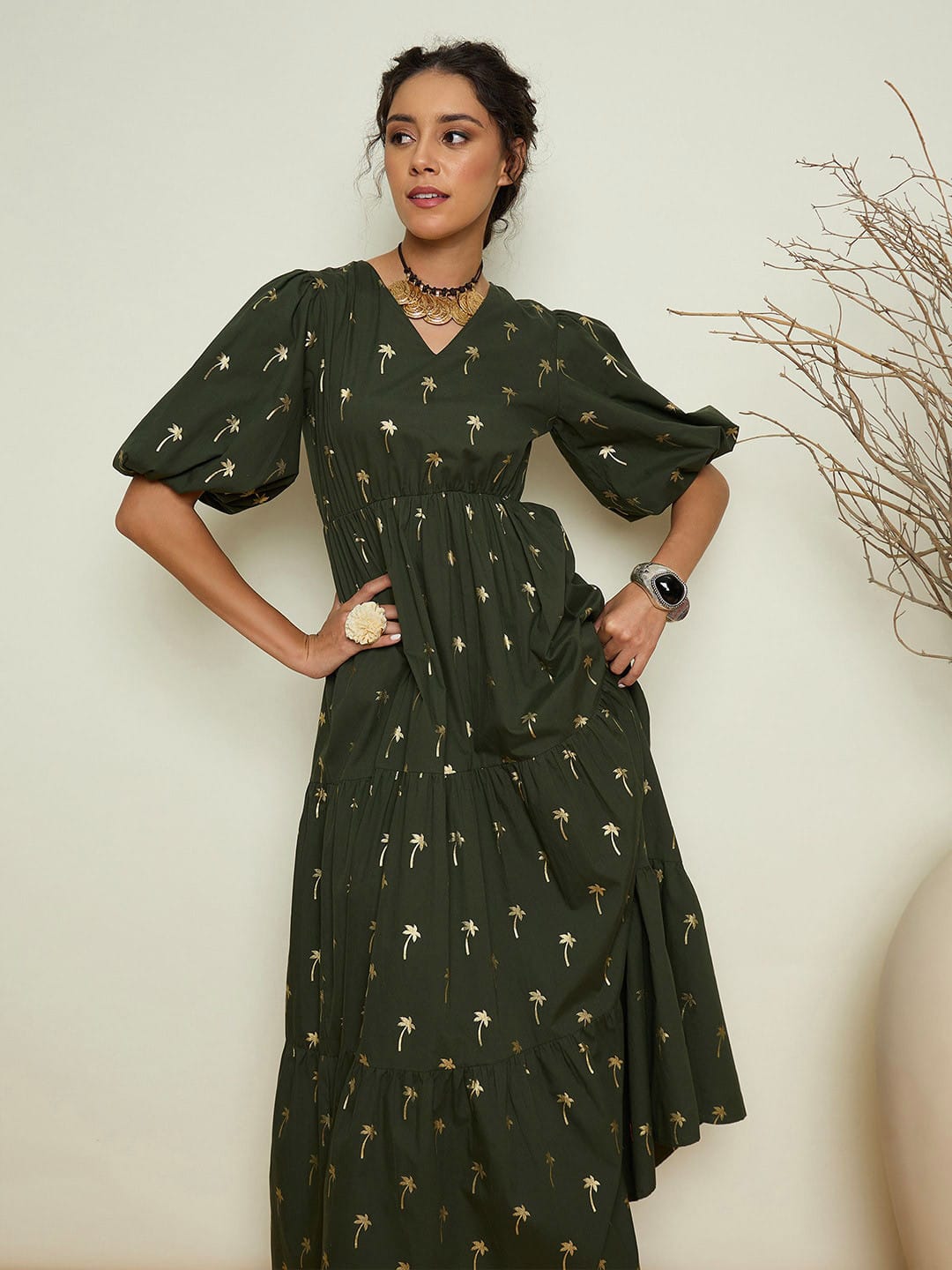 Vestido.  Algodón.  Anarkali