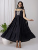Vestido. Anarkali.  Negro. Premium. Talla 30,32,34.