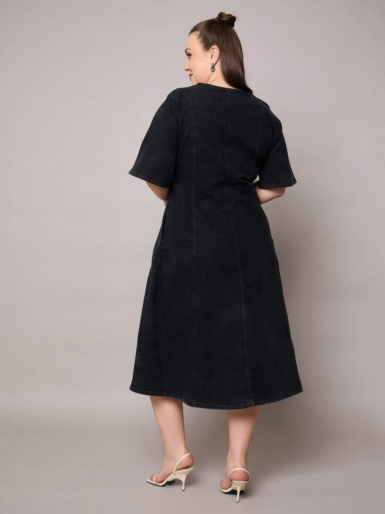 Denim Vestido.  Talla Extra. 40.