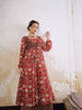 Vestido Anarkali Talla 36. Premium Algodón.
