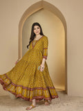 Vestido.  Anarkali.  Algodón Premium.