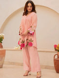 Cord Set.  Talla 34. Chanderi Silk.