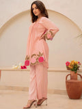 Cord Set.  Talla 34. Chanderi Silk.