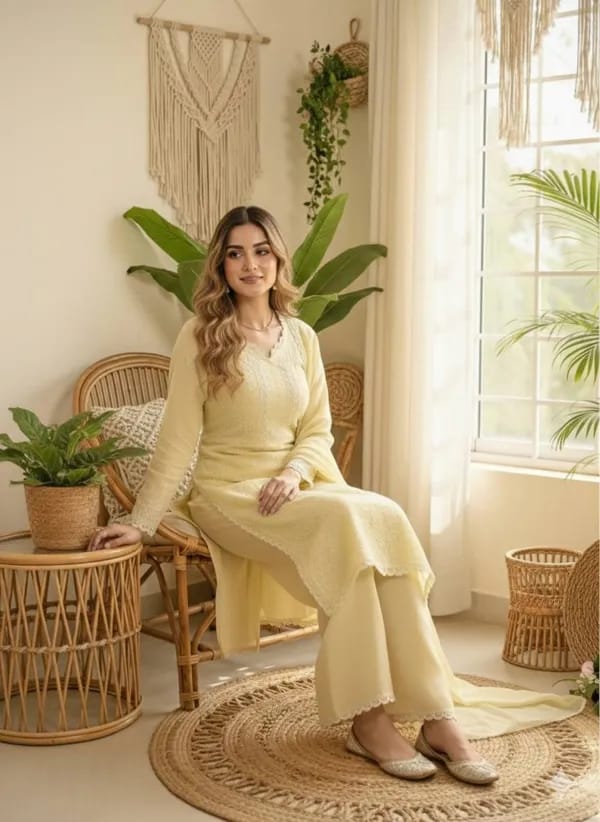 Vestido De 3 Piezas, Bordado. Talla 36.