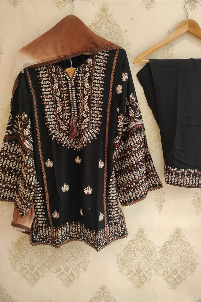 Vestido Pakistani. Bordado. Premium. Algodón. Talla 34.