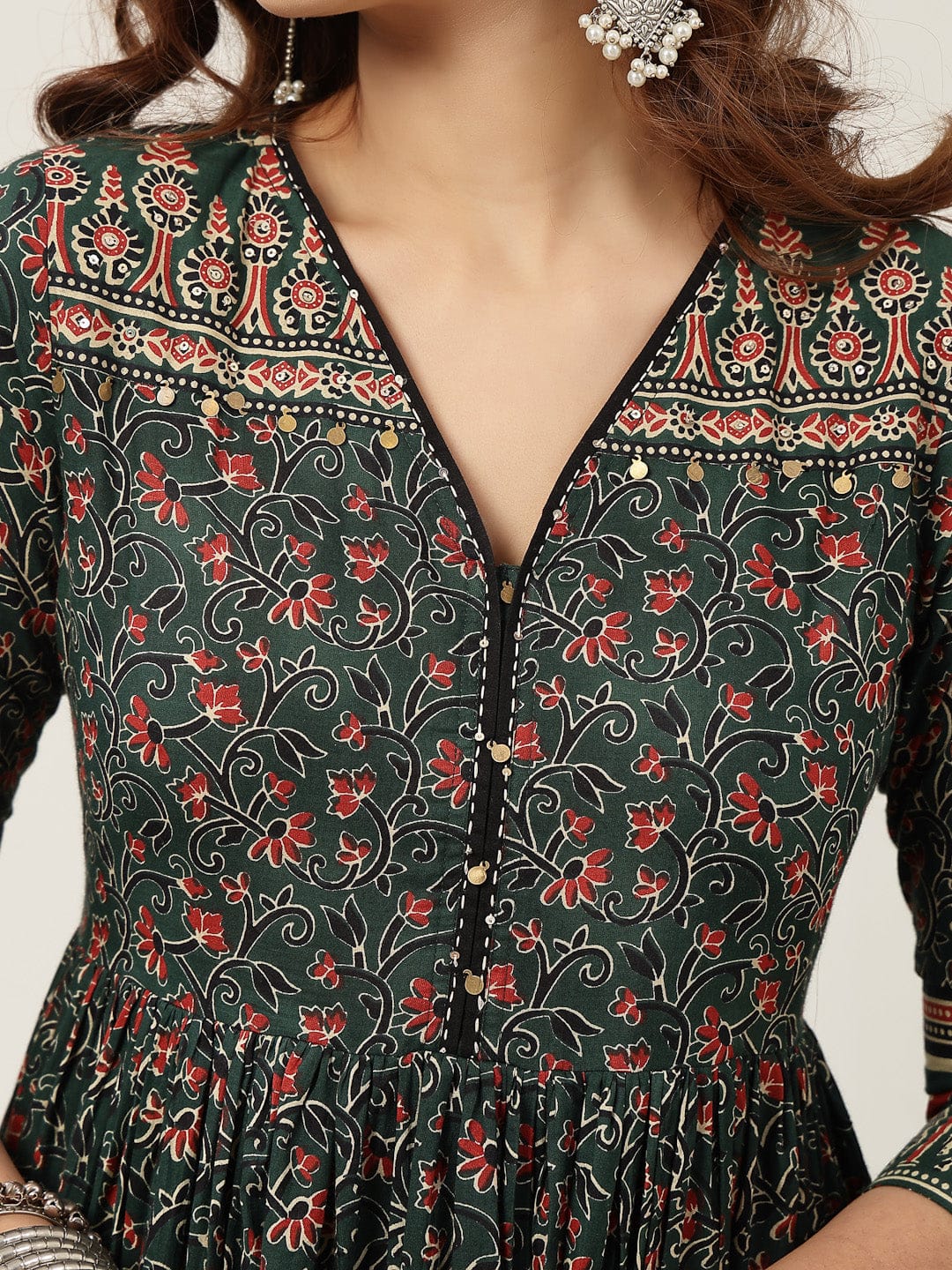 Vestido.  Anarkali. Algodón Premium.