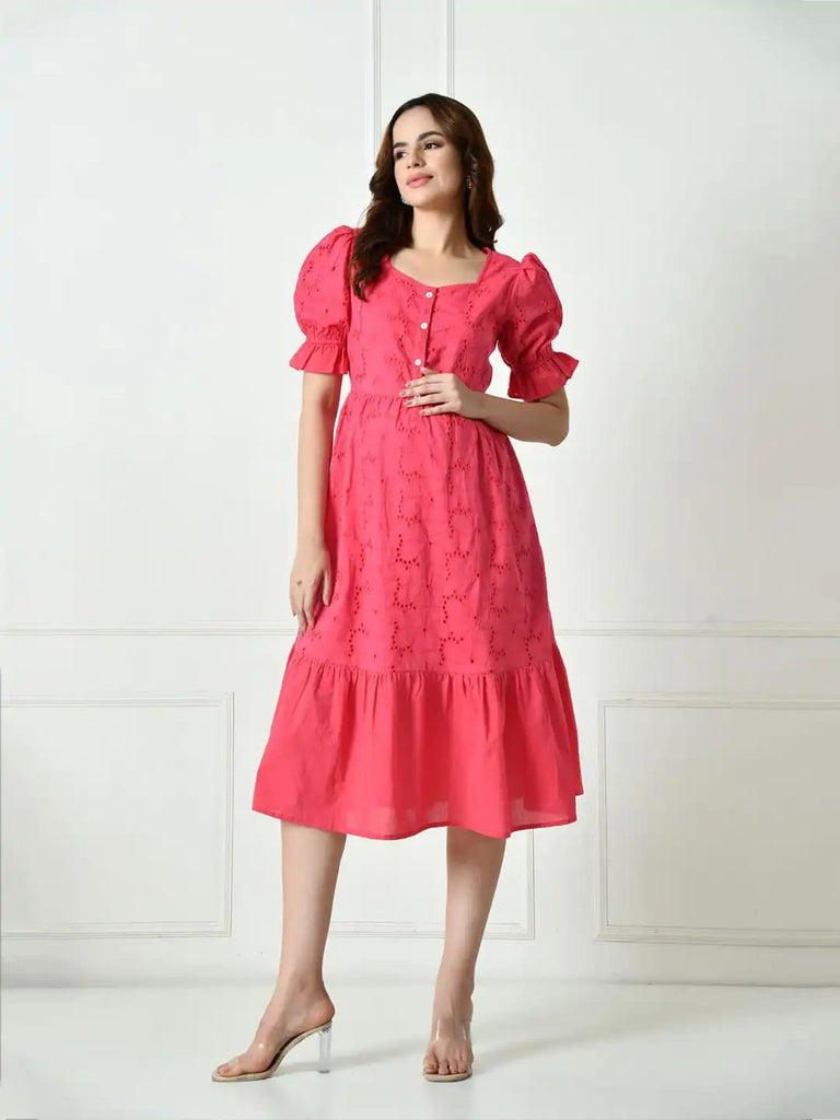 Vestido. Midi Premium Algodon. Talla 34.