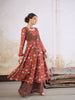 Vestido Anarkali Talla 36. Premium Algodón.