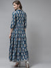 Vestido.  Anarkali. Algodón.  Fresco. Talla 36.