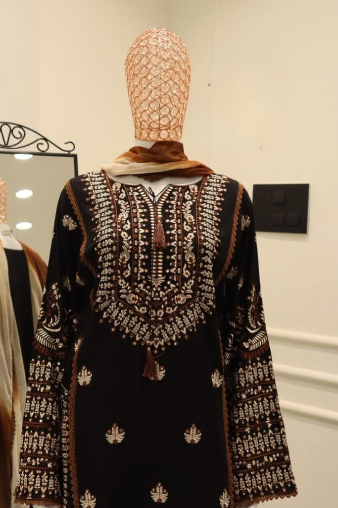 Vestido Pakistani. Bordado. Premium. Algodón. Talla 34.