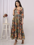 Anarkali.  Vestido.  Fresco.