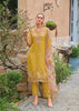 Vestido 3 Piezas. De Gala. Seda Premium. Amarillo Talla 30 Y 32.