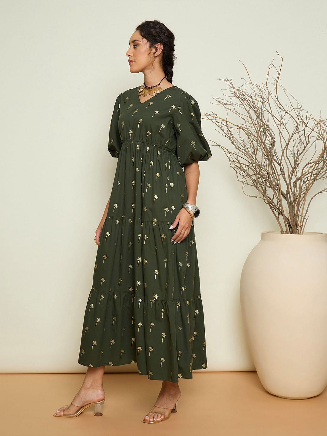 Vestido.  Algodón.  Anarkali