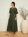 Vestido.  Algodón.  Anarkali
