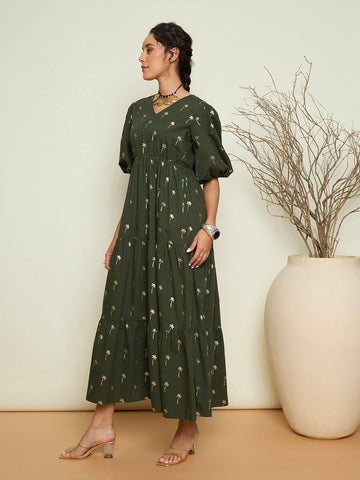 Vestido.  Algodón.  Anarkali