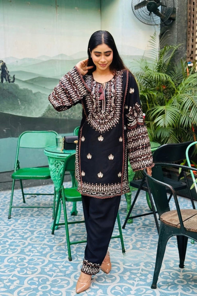 Vestido Pakistani. Bordado. Premium. Algodón. Talla 34.