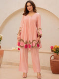 Cord Set.  Talla 34. Chanderi Silk.