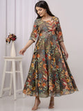 Anarkali.  Vestido.  Fresco.