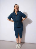Vestido Premium Calidad. Talla Extra 40. Denim.