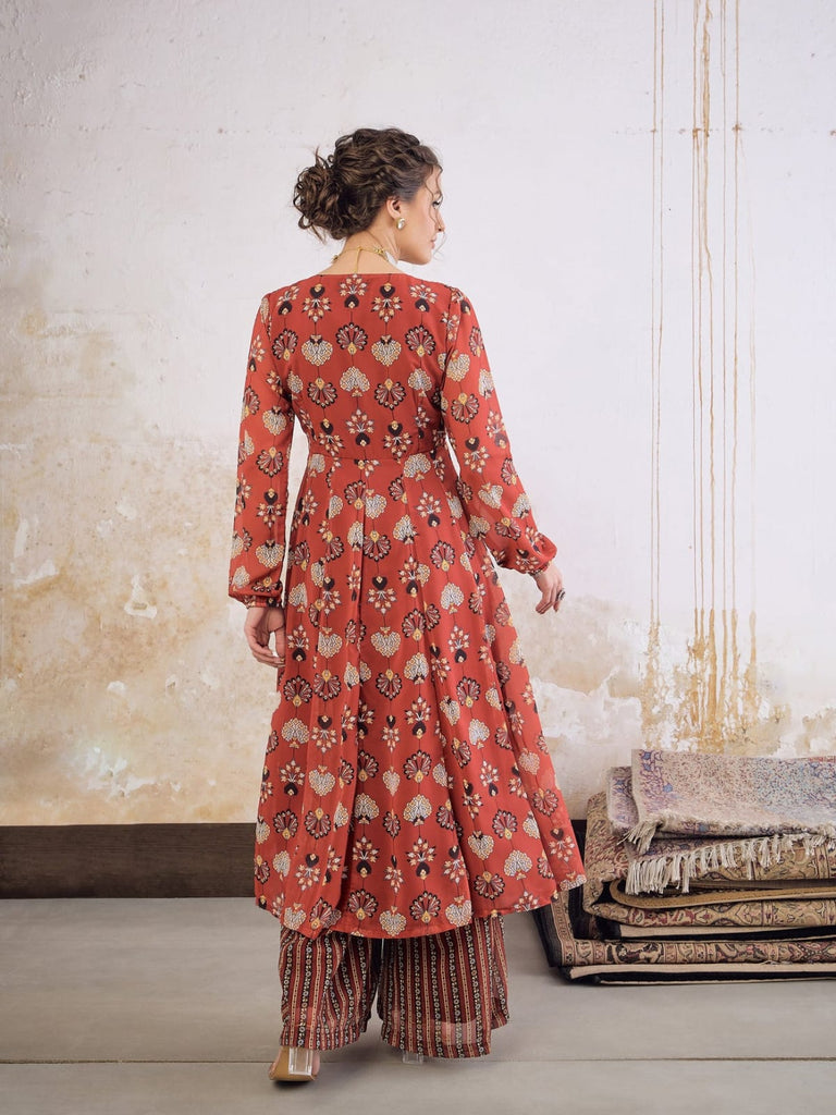 Vestido Anarkali Talla 36. Premium Algodón.