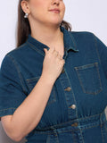 Vestido Premium Calidad. Talla Extra 40. Denim.