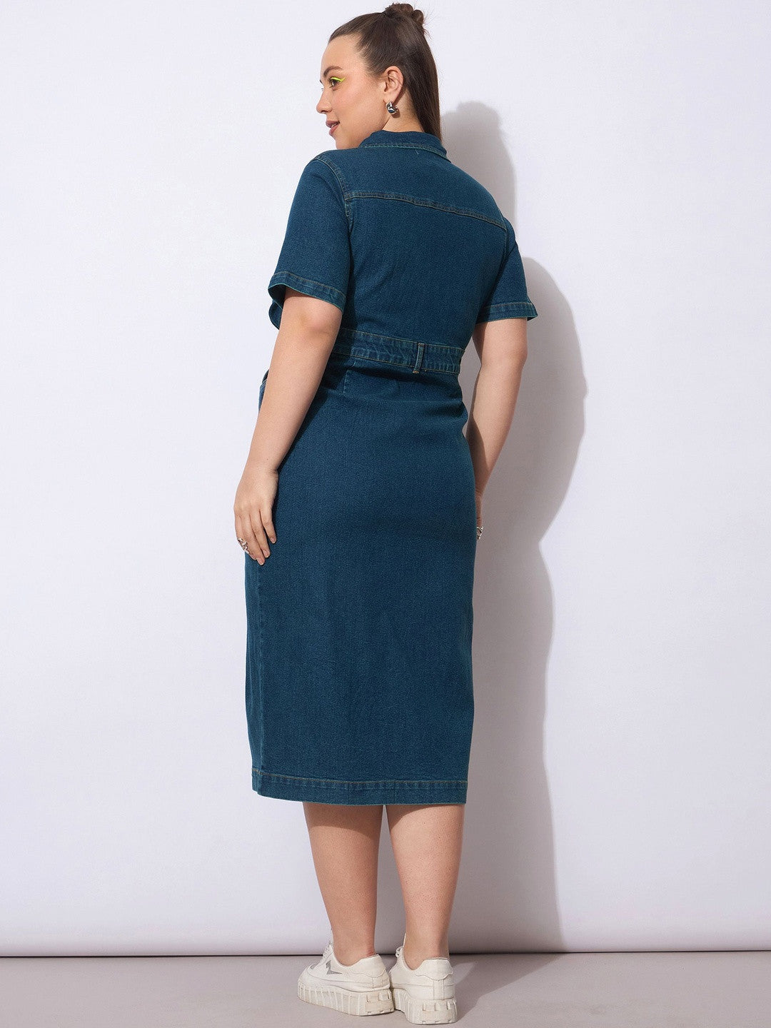 Vestido Premium Calidad. Talla Extra 40. Denim.