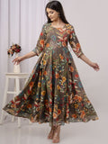 Anarkali.  Vestido.  Fresco.